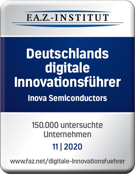 Inova Semiconductors als Innovationsführer in Deutschland ausgezeichnet